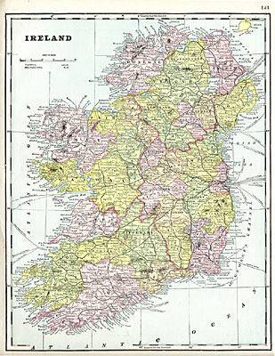 1891 Map of Ireland